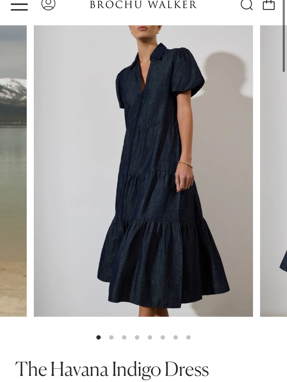 Brochu Walker Indigo Tiered Midi Dress